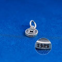 Charm bạc đồng xu treo