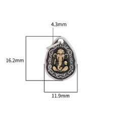Charm bạc hình thần Ganesha - thần đầu voi treo