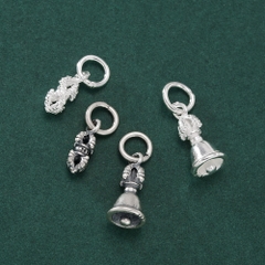 Charm bạc chùy & chuông kim cang treo