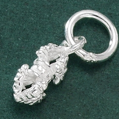 Charm bạc chùy & chuông kim cang treo
