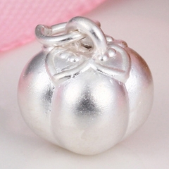 Charm bạc quả hồng ruyi treo