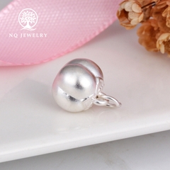 Charm bạc quả hồng ruyi treo