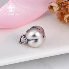 Charm bạc quả hồng ruyi treo