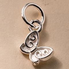 Charm bạc hình con bướm