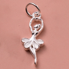 Charm bạc người múa bale treo