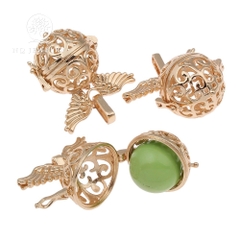 Charm đựng hạt bằng hợp kim họa tiết đôi cánh treo 
 MÀU TRẮNG