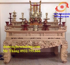 Sập thờ tứ linh gỗ gụ