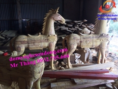 Ngựa thờ gỗ cho từ đường, đình đền