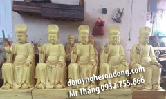 Tượng ngũ vị tôn ông gỗ mít