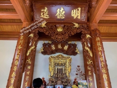 Bộ hoành phi câu đối cho gian thờ tư gia