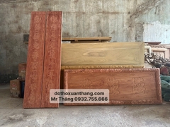 Hoành phi câu đối gỗ hương liền tấm