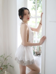 Váy ngủ sexy hở ngực dây đan mời gọi