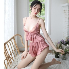 pijama nữ màu hồng