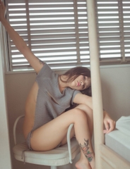 Set len hở lưng khoét ngực Cosplay