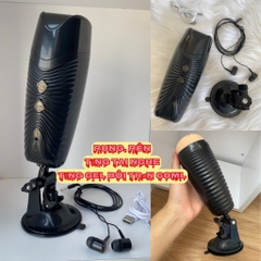 Cốc thủ dâm có chân đế rung rên tặng kèm tai nghe
