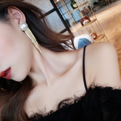 Bông tai ngọc trai tua dài
