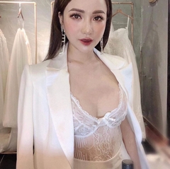 Jumsuit 2 dây ren sexy thêu hoa