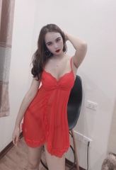 Váy ngủ xẻ chéo Quảng Châu