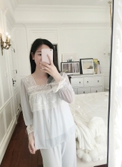 đồ mặc nhà màu xanh