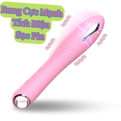 Bút điện rung massage 12 tần số sạc pin