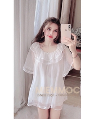 pijama cộc màu trắng