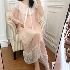 Váy ngủ bánh bèo cổ 1 tầng