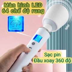 Máy rung âm đạo Massage mạnh mẽ tê tái điểm G màn hình LED Sạc Pin