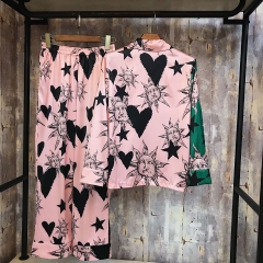 Pijama lụa hồng