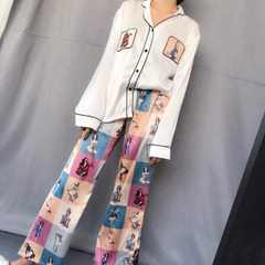 Pijama lụa satin hoạt hình hot hit