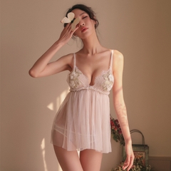Váy ngủ 2 dây hoa đính ngực sexy gợi cảm