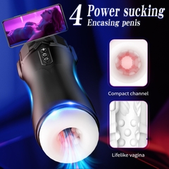 Âm đạo giả gắn tường Secret Cat rung rên mút kết nối Bluetooth