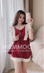 pijama nữ cộc đỏ