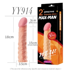 Bao Cao Su Kéo Dài Dương Vật Yeain MAX-MAN 2 Inch - Sleeve YY914 Thêm 5cm