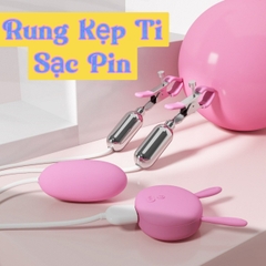 Trứng rung kẹp ti sạc pin cao cấp