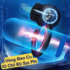 Vòng đeo dương vật có gai rung 10 chế độ