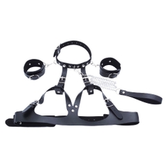 Bộ đai da Body Harness nữ kèm còng tay và dây xích cổ