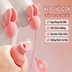 Bộ kẹp vú càng cua rung hút 3 đầu silicon mềm