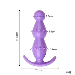 Butt Plug Silicon gai 3 tầng có đế mỏ neo