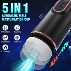 Cốc thủ dâm Doris thụt co bóp rung sưởi ấm phát âm thanh thổn thức