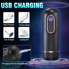Cốc thủ dâm Doris thụt co bóp rung sưởi ấm phát âm thanh thổn thức
