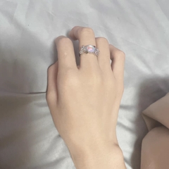 Nhẫn bạc ngọc to nhỏ