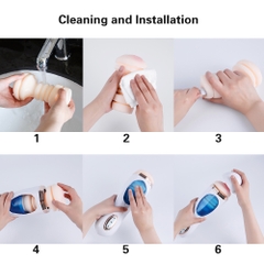 Âm đạo giả gắn tường tự động thụt rung âm thanh rên rỉ Wanle