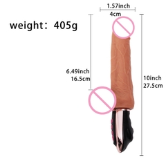 Dildo cầm tay rung thụt sưởi ấm mềm dẻo cỡ lớn