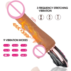 Dildo cầm tay rung thụt sưởi ấm mềm dẻo cỡ lớn