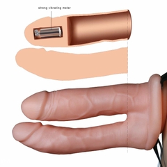 Dildo đeo hông unisex Lovetoy – Rỗng, rung, dây đeo da điều chỉnh thoải mái