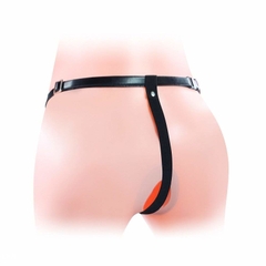 Dildo đeo hông unisex Lovetoy – Rỗng, rung, dây đeo da điều chỉnh thoải mái