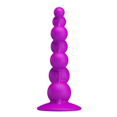 Dildo hậu môn hút chân không Pretty Love tím - Chuỗi hạt Anal Beads bong bóng