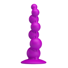 Dildo hậu môn hút chân không Pretty Love tím - Chuỗi hạt Anal Beads bong bóng
