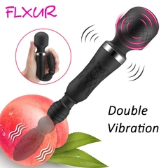 Dildo rung đôi silicone mềm nhiều chế độ rung hậu môn âm đạo