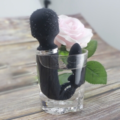 Dildo rung đôi silicone mềm nhiều chế độ rung hậu môn âm đạo